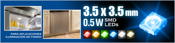 3.5 x 3.5mm 0.5W SMD LEDs 
