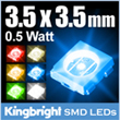 3.5 x 3.5mm 0.5W SMD LEDs