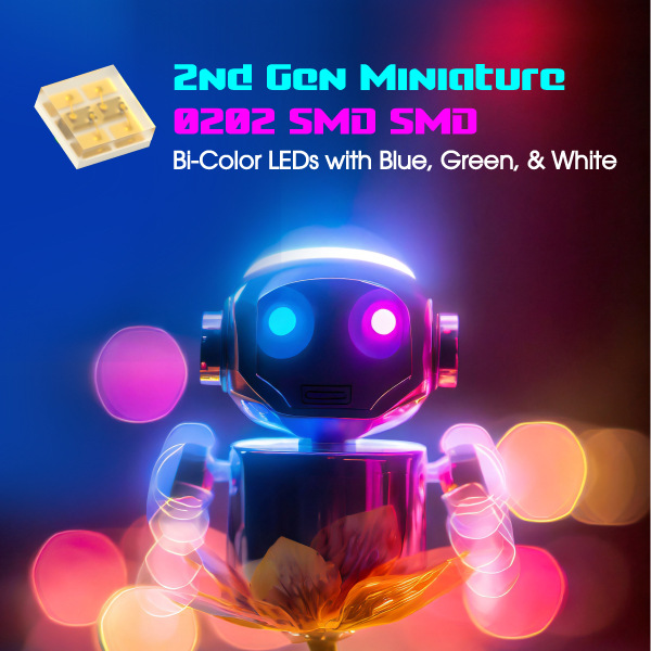 Miniature 0202 Bi-color SMD LED APGB0607